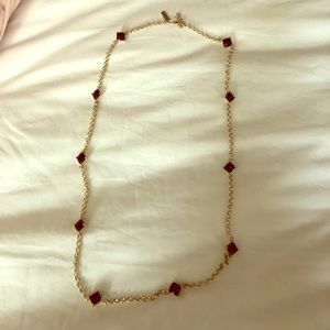 Kendra Scott long gold and black necklace